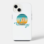 Retro Sunset 76 Vintage Distressed iPhoneケース (裏面)
