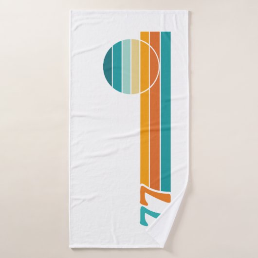 Retro Sunset 77 バスタオル (バスタオル)