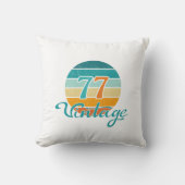 Retro Sunset 77 Vintage Distressed クッション (正面)