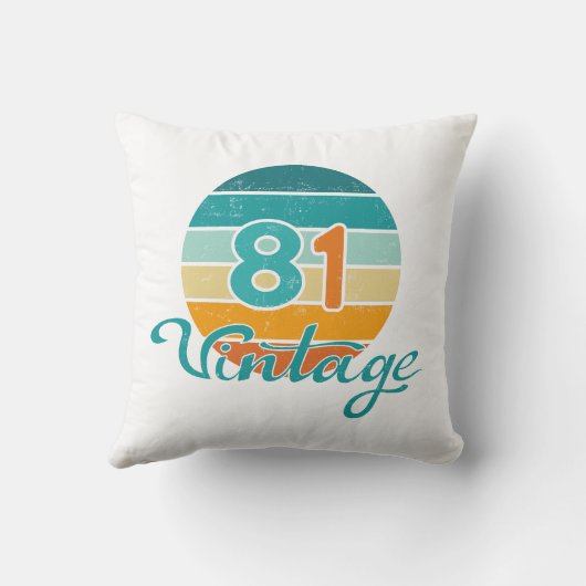 Retro Sunset 81 Vintage Distressed クッション (裏面)