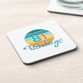 Retro Sunset 81 Vintage Distressed コースター (左側)
