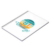 Retro Sunset 81 Vintage Distressed ノートブック (左側)