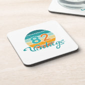 Retro Sunset 82 Vintage Distressed コースター (左側)