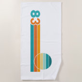 Retro Sunset 83 ビーチタオル (正面)