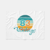 Retro Sunset 83 Vintage Distressed フリースブランケット (正面(横))