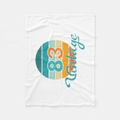 Retro Sunset 83 Vintage Distressed フリースブランケット (正面)