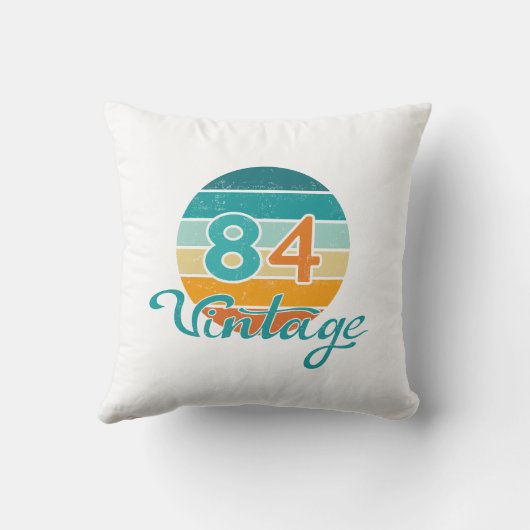 Retro Sunset 84 Vintage Distressed クッション (裏面)