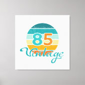 Retro Sunset 85 Vintage Distressed キャンバスプリント (正面)