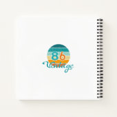 Retro Sunset 86 Vintage Distressed ノートブック (裏面)