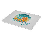 Retro Sunset 88 Vintage Distressed カッティングボード (角)