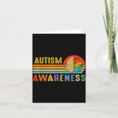 Retro Sunset Autism Awareness Neurodiversity Spect カード (正面)