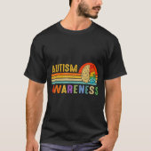 Retro Sunset Autism Awareness Neurodiversity Spect Tシャツ (正面)