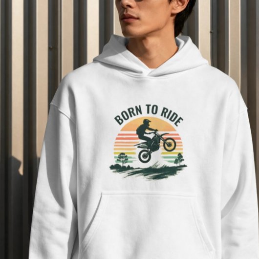 Retro Sunset Dirt Bike Rider Sweatshirt for Bikers パーカ