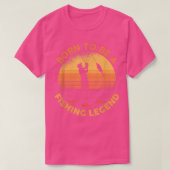 Retro Sunset Fisherman Silhouette Tシャツ (デザイン正面)