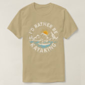 Retro Sunset Funny I'd Rather Be Kayaking  Tシャツ (デザイン正面)
