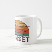 Retro Sunset Horizon Graphic Mug' コーヒーマグカップ (正面右)