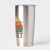Retro Sunset Horizon Graphic Mug' 保温保冷タンブラー (左面)
