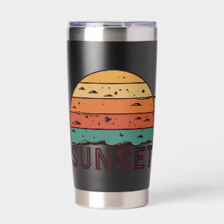 Retro Sunset Horizon Graphic Mug' 保温保冷タンブラー