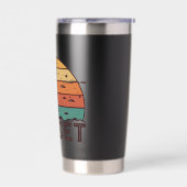 Retro Sunset Horizon Graphic Mug' 保温保冷タンブラー (左面)
