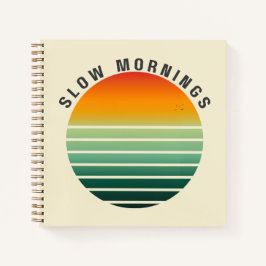 Retro Sunset Journal – Slow Mornings Cozy Writing  ノートブック