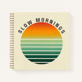 Retro Sunset Journal – Slow Mornings Cozy Writing  ノートブック