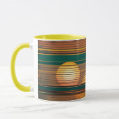 Retro Sunset Lines Aesthetic Combo Coffee Mug マグカップ (左)
