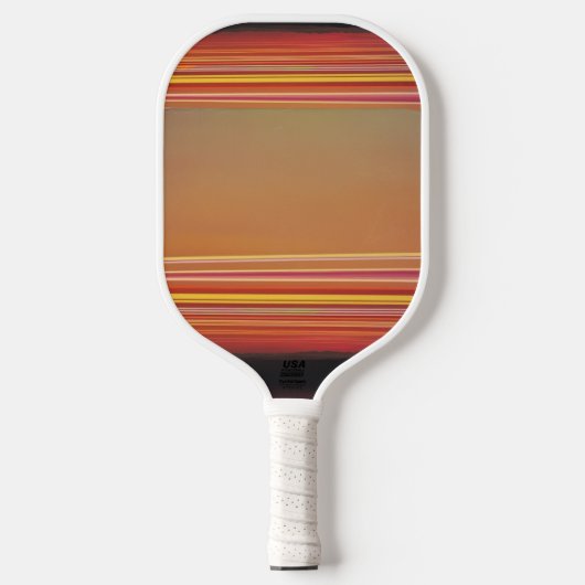 Retro Sunset Lines Aesthetic Pickleball Paddle ピックルボールラケット (正面)