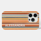 Retro sunset monogram stripes lines boho  Case-Mate iPhoneケース (裏面 (横))