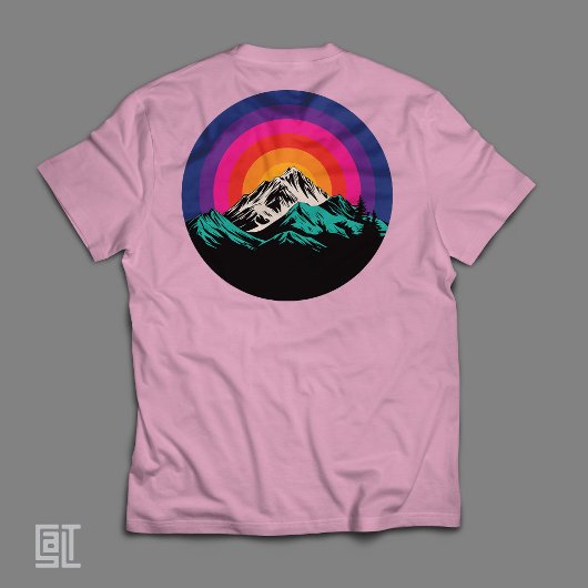 Retro Sunset Mountains Tシャツ