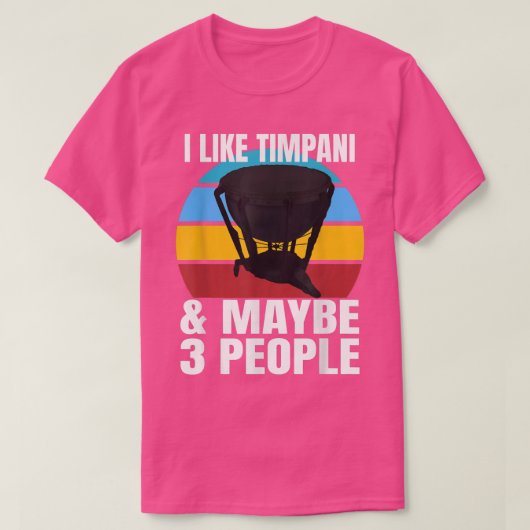 Retro Sunset Music Instruments Timpani Drum  Tシャツ (デザイン正面)
