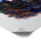 Retro Sunset & Night Landscape Vignettes ポスター (角)