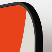 Retro Sunset Orange Three Circle Stripe with Name ピックルボールラケット (左詳細)