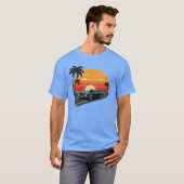 Retro Sunset Ride Tシャツ (正面フル)