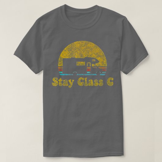 Retro Sunset RV Stay Class C Camping Camper Gift  Tシャツ (デザイン正面)