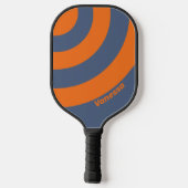 Retro Sunset Shoreline ThreeCircle Stripe withName ピックルボールラケット (裏面)