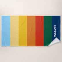 Retro Sunset Stripes with Simple Space Bold Name