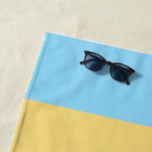 Retro Sunset Stripes with Simple Space Bold Name ビーチタオル (インサイチュ)