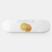 Retro Sunset Surfboard Minimalist Salt In The Air  スケートボード (横)