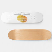 Retro Sunset Surfboard Minimalist Salt In The Air  スケートボード (横)