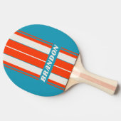 Retro Sunset Tide Rush Board Stripes 名入りデザイン 卓球ラケット (横)