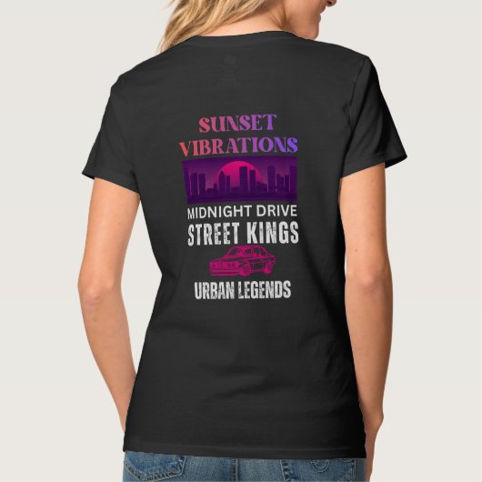 Retro Sunset Vibrations  Tシャツ (裏面)