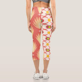 Retro Sunshine Patterns – Bold Colorful  カプリレギンス (裏面)