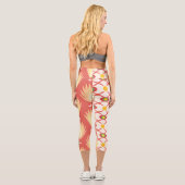 Retro Sunshine Patterns – Bold Colorful  カプリレギンス (裏面)