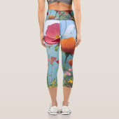 Retro Sunshine Patterns – Bold Colorful  カプリレギンス (裏面)