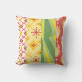 Retro Sunshine Patterns – Bold Colorful  クッション (正面)