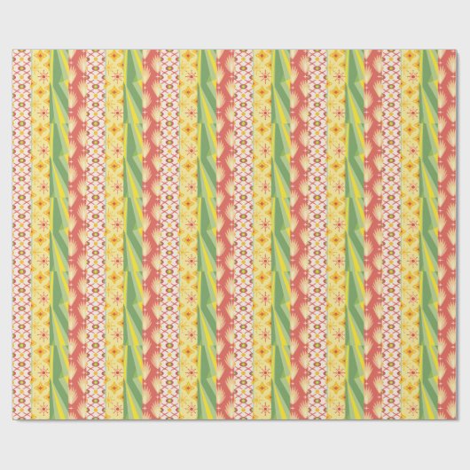 Retro Sunshine Patterns – Bold Colorful ラッピングペーパー (フラット)