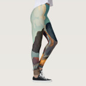 Retro Sunshine Patterns – Bold Colorful  レギンス (右)