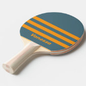 Retro Sunshine Three Across Striping with Name 卓球ラケット (正面アングル)