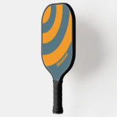 Retro Sunshine Three Circle Stripe with Name ピックルボールラケット (左)