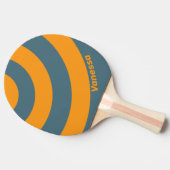 Retro Sunshine Three Circle Stripe with Name 卓球ラケット (横)